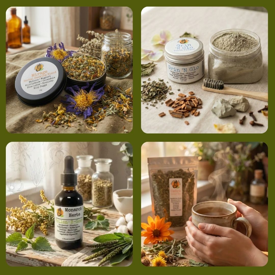 Nikki at the Monarch Herbs apothecary